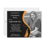Orange Graduation Horizontal Photo Invitation