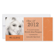 Orange Graduation Photo Card