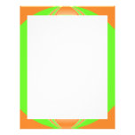 orange green circles personalized letterhead
