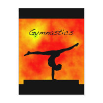Orange Gymnastics Postcard
