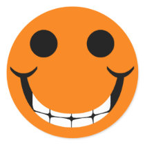 ORANGE HAPPY GRIN SMILEY