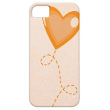 Orange Heart iPhone 5 Case