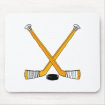 Orange Hockey mousepads