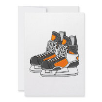 Orange Hockey Skates