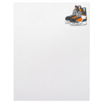 Orange Hockey Skates