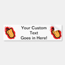 Orange hot pepper red growing outline bumper stickers