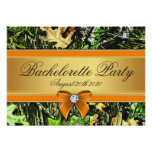 Orange Hunting Camo Bachelorette Party Invitations