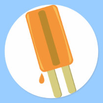 ORANGE ICE POP sticker stickers