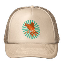Orange Ika Mesh Hat