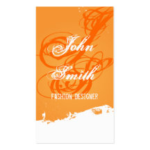 Orange Inked Business Card