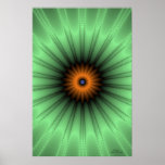 Orange Iris Fractal Print