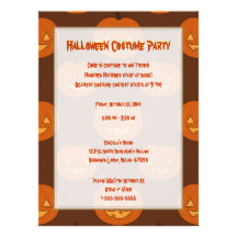 Orange Jack O'Lantern Pumpkin Halloween Invitation