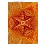 Orange kaleidoscope Card
