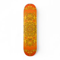 Orange Kaleidoscope: Custom Skateboard