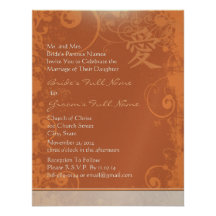 Orange Kanji Love Swirl Wedding Announcements