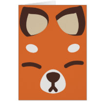 Orange Kitsune Fox Cards