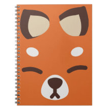 Orange Kitsune Fox Notebooks