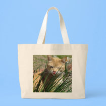 Orange Kitty Gives Raspberry Tote Bag bags