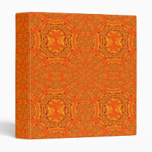 Orange Knot Fractal Art Binder