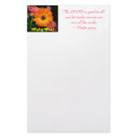 orange lala pink roses, Mighty Mom!, The LORD i... stationery