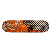 Orange Leaf Skate Board