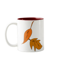 Orange Leaves Mugs