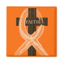 Orange Leukaemia Survivor's Cross of Faith