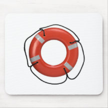 ORANGE LIFE SAVER MOUSE PAD