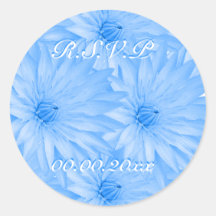Orange lilly rsvp stickers - customizable template