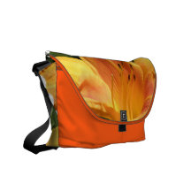 Orange Lily Messenger Bag