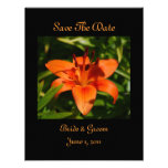 Orange Lily Save The Date Cards Personalized Announcement
