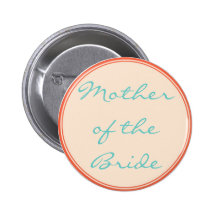 Orange Lines Wedding Button Template