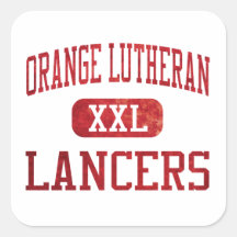 Orange Lutheran Lancers Athletics Square Sticker