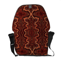 Orange Macaroni Abstract Rickshaw Messenger Bag