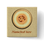 Orange Mandala name button