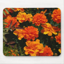 Orange Marigold Flowers  Mouse Pad