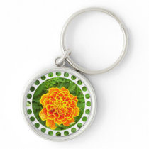 Orange Marigold Keychain