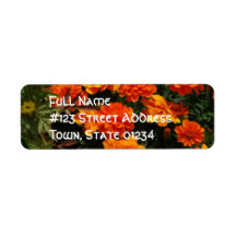 Orange Marigold Mailing Label