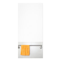 Orange microfiber towel custom rack cards