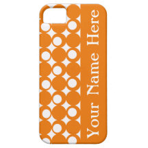 Orange Mod Ball Design with name iPhone 5 Covers