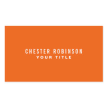 Orange modern generic simple masculine personal business card