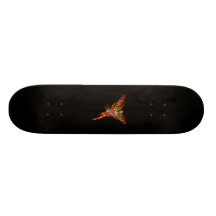 Orange Monarch Butterfly 3D Pixie - Fairy 1 Skateboard Deck