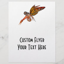 Orange Monarch Butterfly 3D Pixie - Fairy 2 Full Colour Flyer
