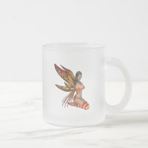 Orange Monarch Pixie Butterfly Fairy 4 - Coffee Mug