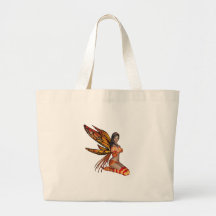 Orange Monarch Pixie Butterfly Fairy 4 - Tote Bag