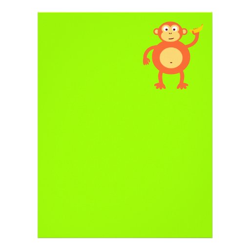 Orange Monkey Personalized Letterhead