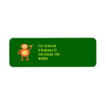 Orange Monkey Return Address Labels