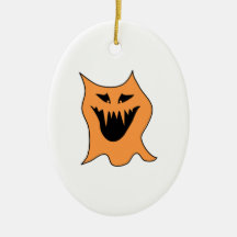 Orange Monster. Christmas Ornament