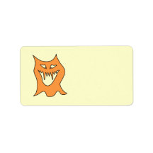 Orange Monster. Custom Address Labels