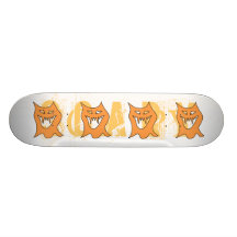 Orange Monster. Skateboard Deck